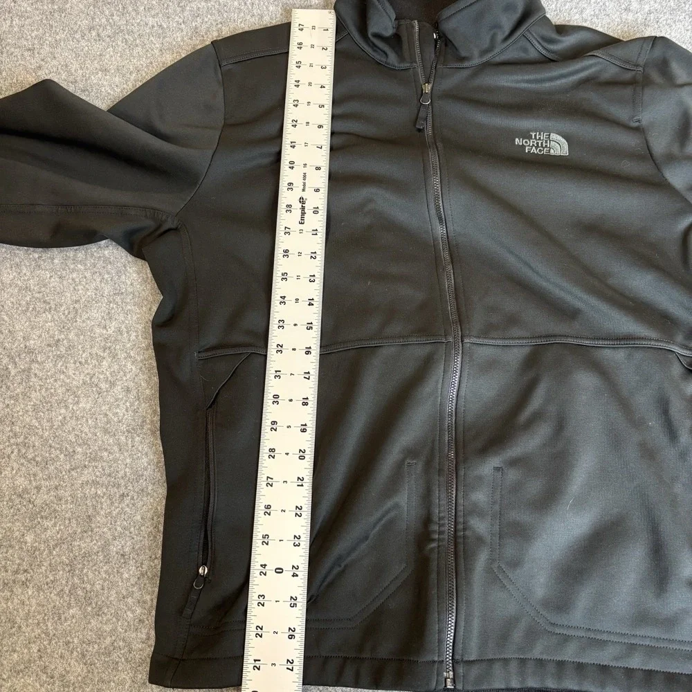 The North Face Jacket Mens‎ Xl Full Zip Up Black Polyester Softshell